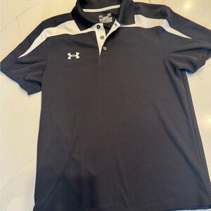 Under Armour Men's Black and White Polo Shirt